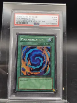 Yugioh PSA 7 Polymerization LOB-059 1st Edition 2002 - Image 2