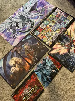 Yugioh Play Mat Lot Of 5 Trading Card Game Yu-Gi-Oh Playmat Sneak Peak Obelisk - Image 1