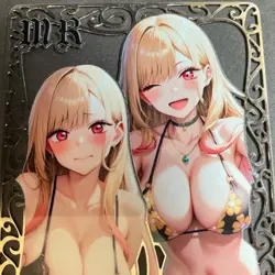 Goddess Story Gold METAL Card - Serial Number #033/200! - Anime Bikini Marin - Image 2