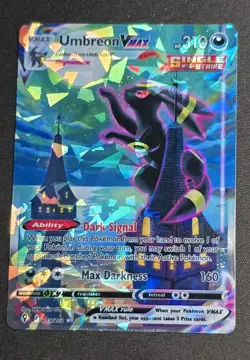 Umbreon Vmax 215/203 Moonbreon Stained Glass / Cracked Ice Holofoil CUSTOM CARD - Image 4