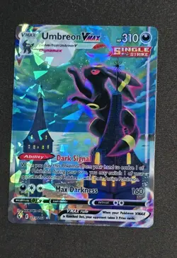 Umbreon Vmax 215/203 Moonbreon Stained Glass / Cracked Ice Holofoil CUSTOM CARD - Image 5
