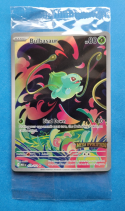 Pokemon Mega Evolution Bulbasaur 133/132 Box Topper Promo Card Stamped & SEALED - Image 2