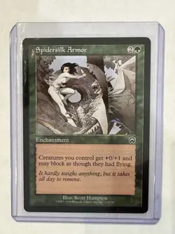 Spidersilk Armor Mercadian Masques, MTG Magic the Gathering Card - Image 1