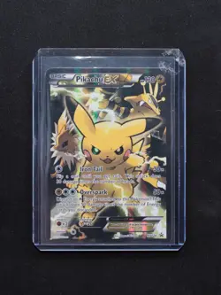 Pikachu EX XY124 Black Star Full Art Promo Holo Card Fantastic Condition - Image 1