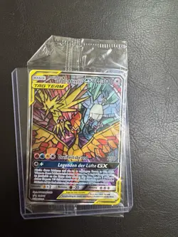 (German) Moltres Zapdos Articuno SM210 GX Tag Team Hidden Fates Promo Card - Image 2