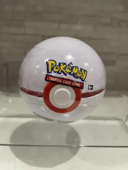 Pokemon Trading Card TCG D21 2020 Premier Ball Pokeball Tin Poke Ball 3 Boosters - Image 1