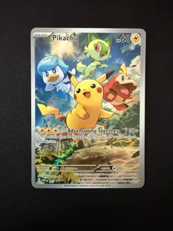 Pikachu SVP 027 Pokemon TCG S&V Paldea Evolved Black Star Promo Card - Image 1