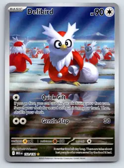 Pokemon Delibird 152/132 Mega Evolution Illustration Rare Card NM - Image 1
