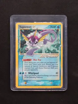 Vaporeon Gold Star 102/108 Power Keepers Ultra Rare Holo Card LP Condition - Image 1