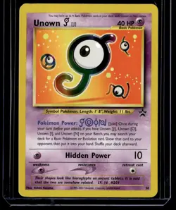 Unown [J] 38/53 WoTC Promo English Pokemon Card - Image 1