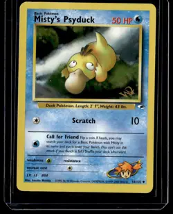 Misty's Psyduck [W Stamped] 054/132 WoTC Promo Promo Japanese Pokemon Card - Image 1