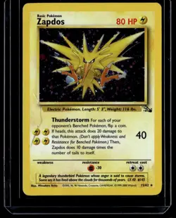 Zapdos 15/62 Fossil Holo Rare Japanese Pokemon Card - Image 1