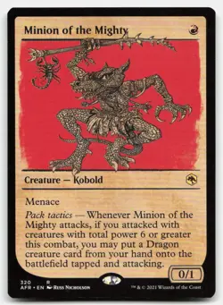 MTG Minion of the Mighty (Showcase) R Adventures in the Forgotten Realms 320 LP - Image 1