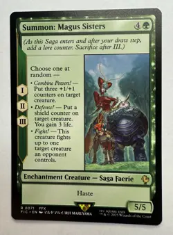 x1 Summon: Magus Sisters R MTG Commander: Final Fantasy M/NM, English - Image 1