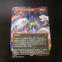 Devastating Onslaught (Borderless) EOE NM MTG - Sorcery NON FOIL - Image 1