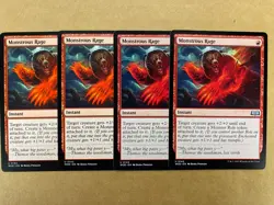 MTG 4x Monstrous Rage # 142 Wilds of Eldraine Modern Magic the Gathering x4 NM - Image 1