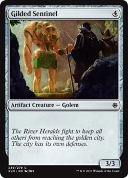 Gilded Sentinel - Foil - Ixalan #239/279 MTG Magic The Gathering - Image 1