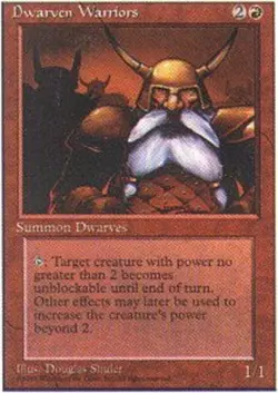 Dwarven Warriors - Fourth Edition #187/379 MTG Magic The Gathering - Image 1