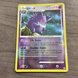 Pokemon Reverse-holo Gengar Lv.39 - Diamond & Pearl 27/130 MP. FAST SHIPPING!. - Image 1