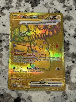 Pikachu ex 179/131 Hyper Rare GOLD Pokemon TCG Prismatic Evolutions NM - Image 1