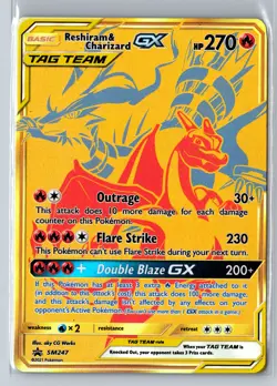Pokemon SM Promos #SM247 Reshiram & Charizard GX Promo - Image 1