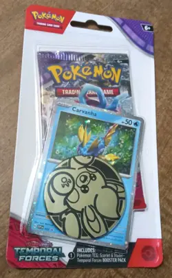 pokemon tcg Scarlet And Violet temporal forces pack coin Carvanha - Image 1