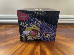Pokemon TCG Paldean Fates Tech Sticker Display (12 Blister Packs) - Fidough - Image 4