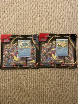 Pokemon TCG: Mega Evolution 3-Pack Blister Set of 2, Psyduck and Golduck - Image 1
