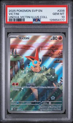 PSA 10 VICTINI #208 BLACK STAR PROMO 2025 POKEMON SVP EN UNOVA VICTINI ILLUS COL - Image 1