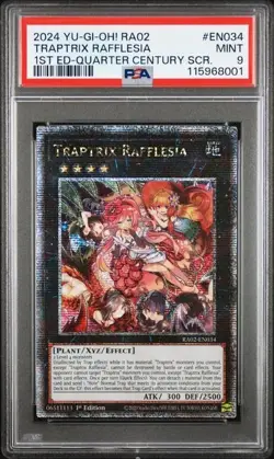 2024 YuGiOh! RA02 Traptrix Rafflesia 1st Ed. QCSR #EN034 PSA 9 MINT - Image 1