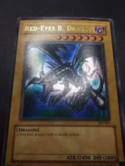 YUGIOH 2002 | RED-EYES B. DRAGON | SDJ-001 | NORTH AMAERICAN PRINT | EXCELLENT - Image 5