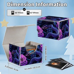 For MTG Commander Deck Box,Card Deck Box for Trading Yugioh Mtg,Fits 100 Double - Image 4