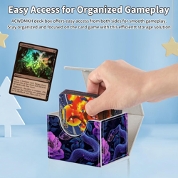 For MTG Commander Deck Box,Card Deck Box for Trading Yugioh Mtg,Fits 100 Double - Image 5