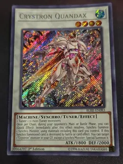 Yugioh Crystron Quandax BLRR-EN083 Secret Rare 1st Ed NM - Image 1