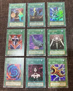 Yugioh OCG Japanese No Reference Spell Cards Mixed Rarity Set Of 9 MP-Damaged - Image 1