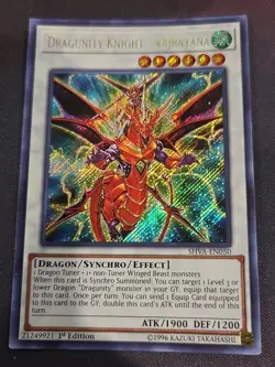 Yugioh Dragunity Knight - Vajrayana SHVA-EN050 Secret Rare 1st Ed NM - Image 1