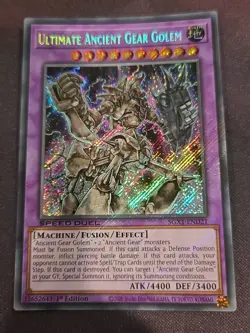 Yugioh Ultimate Ancient Gear Golem SGX1-END21 Speed Duel Secret Rare 1st Ed NM - Image 1