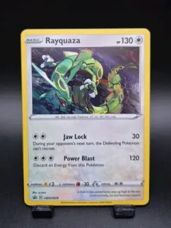 Rayquaza SWSH029 Sword & Shield Black Star Promo Cosmos Holo Pokemon Card - Image 2