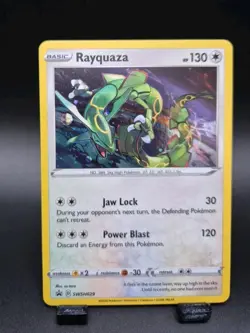 Rayquaza SWSH029 Sword & Shield Black Star Promo Cosmos Holo Pokemon Card - Image 3