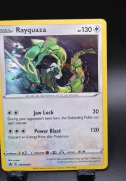 Rayquaza SWSH029 Sword & Shield Black Star Promo Cosmos Holo Pokemon Card - Image 4