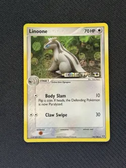 Linoone 34/106 Emerald Reverse Holo Vintage Pokemon Card - Image 1