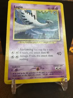 Vintage Non Holographic WOTC Pokemon Card - Lugia 20/64 - Neo Revelation - Image 1
