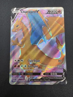 Charizard V SWSH050 Promo - Full Art Holo Pokemon Card - NM Champion’s Path - Image 1