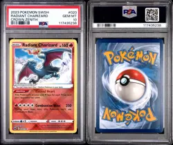 Pokemon 2023 SWSH Crown Zenith Radiant Charizard Holo Card PSA 10 020/159 - Image 3