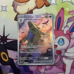 2023 Pokemon TCG Tyranitar Holo Rare Card 222/193 Sv02 Paldea Evolved - Image 2