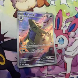 2023 Pokemon TCG Tyranitar Holo Rare Card 222/193 Sv02 Paldea Evolved - Image 4
