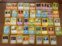 pokemon base set 44 cards common and uncommon. Some mint some worn - Image 1