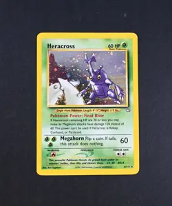 LP+ Heracross Holo 6/111 Neo Genesis Unlimited Pokemon Card - Image 1