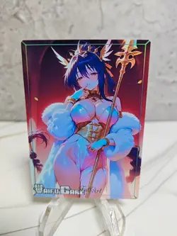 Akeno Himejima Trading Card Waifu Goddess Story Anime Girl holo Karte Manga - Image 1