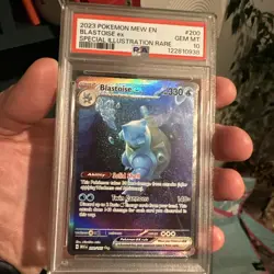 Pokemon TCG Blastoise EX 151 Ultra Rare Card Scarlet Violet 200/165 PSA 10 - Image 1